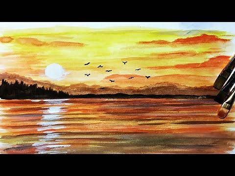 COMO PINTAR UN PAISAJE CON ACUARELAS (FACIL)