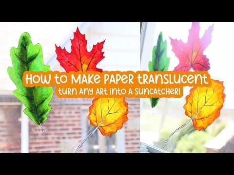Autumn Leaf Suncatchers: How to Make Paper Suncatchers Using Oil!