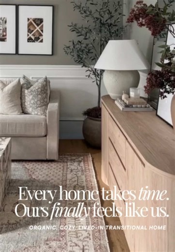 POV: EVERY HOME TAKES TIME Every home takes time to feel complete! We have been in our home for 6 years now, and we’re finally reaching a point where we love everything. Enjoy the process! https://liketk.it/66uok #home #organichome #transitionaldesign #hometour #cozyhome