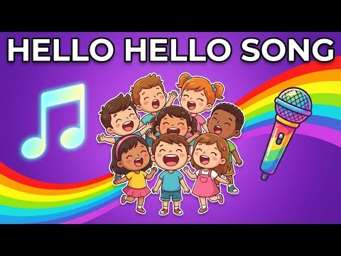 Hello Hello Learning Song 🌈🎵 | Cocomelon Style Kids Poem | Nursery Rhymes for Toddlers