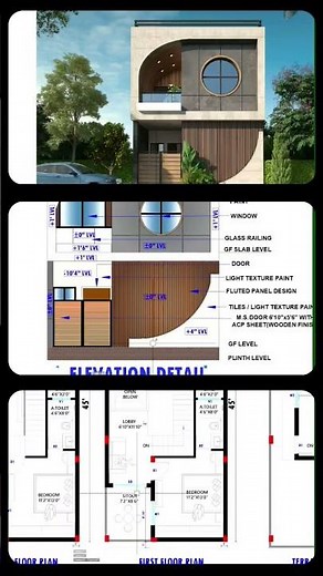 Architecture Basics: Floor Plan & Elevation Design work #FloorPlan #ElevationDesign #Architecture