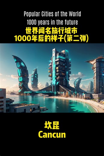 世界闻名旅行城市1000年后的样子 #旅行 #新一线城市 #未来幻想