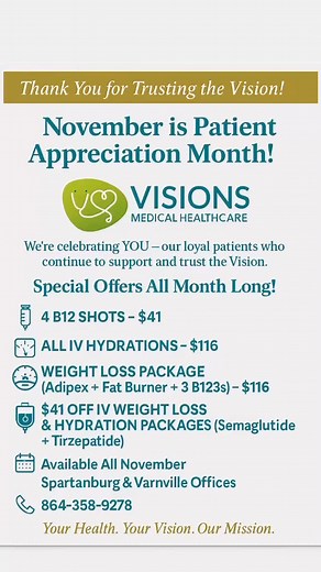 12 reactions |  November is Patient Appreciation Month at Visions...