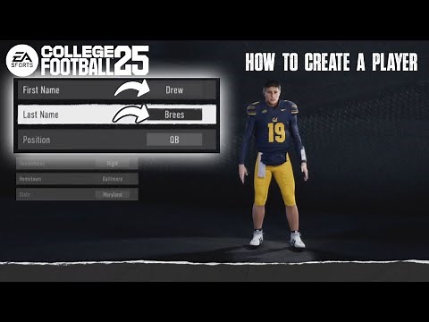 College Football 25 How to Create a Player
