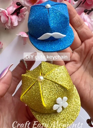 DIY Colorful Cups Keychain Craft