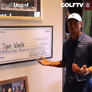 The story of Tiger Woods' first pro check 💰 | GOLFTV