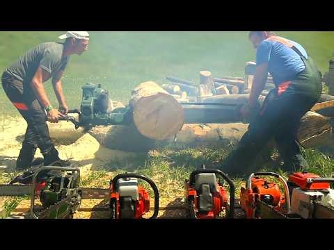 Old-School Forestry | Vintage Chainsaws & Log Splitters at Work