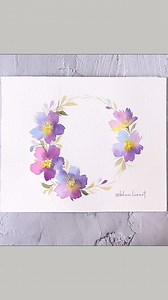 21K views · 284 reactions | Watercolor floral wreath #watercolorflowers #watercolorart #watercolorflorals | blue.lisart.art | Facebook