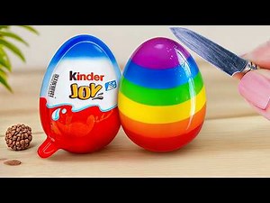 How to Make Kinder Joy Jelly Rainbow Cake | DIY Tutorial