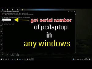 How to find serial number of pc or laptop in any windows | get serial number of pc or laptop