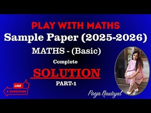 CBSE Sample Paper | Class 10 Maths Basic Sample Paper Solution 2025-26 | Code No. 241| By Pooja Maam