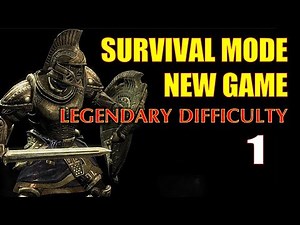 Skyrim SURVIVAL MODE Walkthrough Legendary Part 1 - One Gun, Zero Start Challenge Run (1H Build)