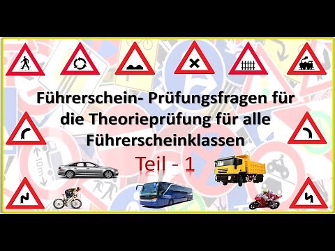 Driving license test questions for the theory test for all driving license classes – Part 1
