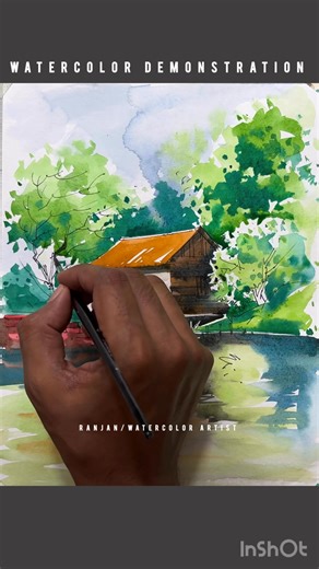6.2K views · 175 reactions | WATERCOLOR painting demonstration // Full Scenery Drawing tutorial ❤️❤️ #ranjanwatercolorartist #viewers #followers #follower #follow #artist #art #artwork #artgallery #drawing #draw #drawingoftheday #watercolor #watercolourpainting #watercolourartist #painting #paintingoftheday #viralpost #trendingpost #landscape #scenery #today #everyone #everyonefollowers #light #shades #facebookpost #nature | Ranjan/Watercolor Artist | Facebook