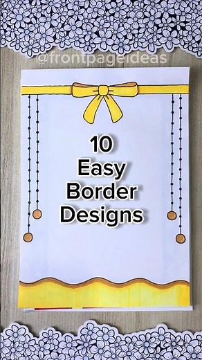 10 Easy front page design for school projects and idea note journals | Aesthetic Girl #shorts #howto