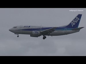 那覇空港 ANA WINGS (AKX/ANA) Boeing 737-500 JA304K 着陸 2018.1.26