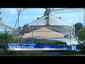 Grain bin collapses at The Anderson's in Delphi