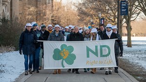 "The purpose of this Day for Life is to speak up for the most vulnerable in our society through prayer, action, advocacy, and fellowship with one another. But today should not be the only day we stand up for life. As students at Notre Dame, we are called to be a force for good. This means we need to speak out and take action every single day." Last week, more than 700 students, faculty, administrators, alumni and friends gathered for the Notre Dame for a Day for Life to bear joyful witness to th