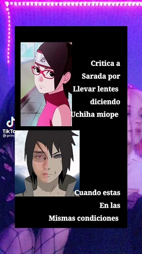 ¿Uchiha? Critican a Sarada por sus Lentes