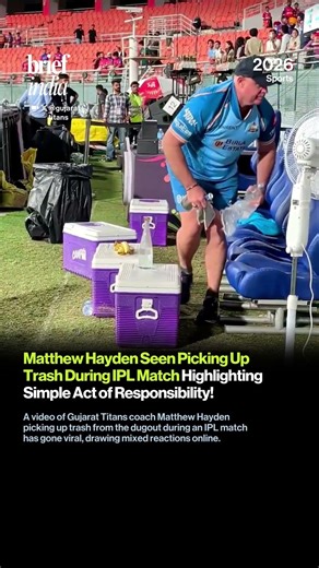 Matthew Hayden Seen Picking Up Trash During IPL Match Highlighting Simple Act Of Responsibility!