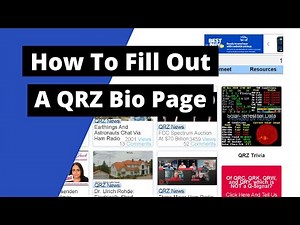 HOW TO FILL OUT A QRZ BIO PAGE / HOW TO MAKE A QRZ BIO PAGE