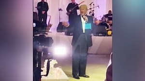 Trump takes mic at a wedding and continues election lies