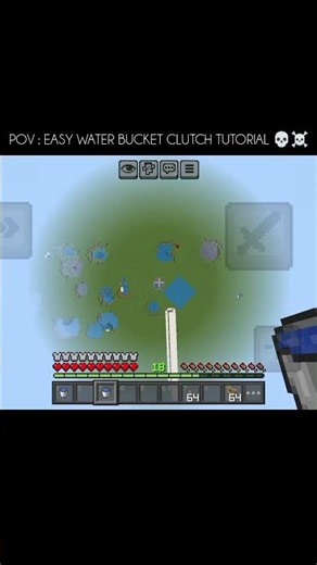 100% Working Water Bucket Clutch Tutorial 😌☠️#minecraft #minecraftshorts #gaming