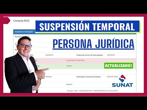 Como realizar la suspension temporal de actividades de una Persona Jurídica - Sunat 2023 Actualizado