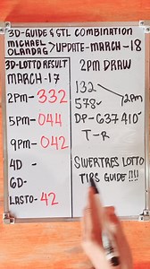 47K views · 180 reactions | 2pm draw March 18.2024 #swertreshearingtoday #lotto #lucky #winning #tips #guide #reelsvideo #reelsfb #reelsviralfb #hastag #everyone #highlights #fallowers | Michael Olandag | Facebook
