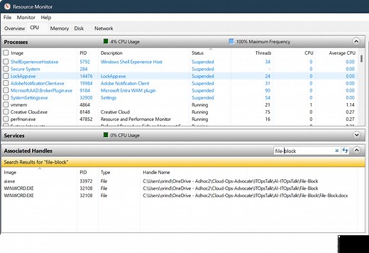 Identify Which Process Is Blocking a File in Windows | Microsoft Community Hub