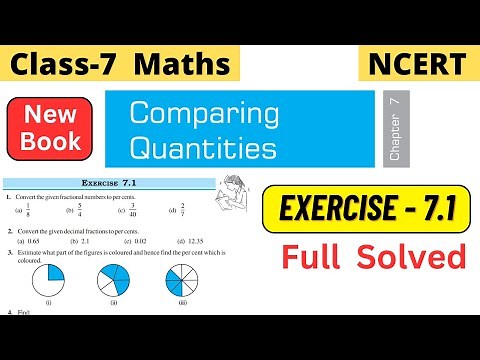 Class 7 Maths Chapter 7 Comparing Quantities NCERT Exercise 7.1 Full Solved #class7maths