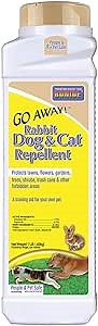 Bonide Go Away! Rabbit, Dog, & Cat Repellent Granules, 1 lb Ready-to-Use, Keep Dogs off Lawn, Garden, Mulch & Flower Beds