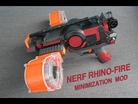 NERF RHINO-FIRE MOD [MINIMIZATION AND NEW HANDLE]