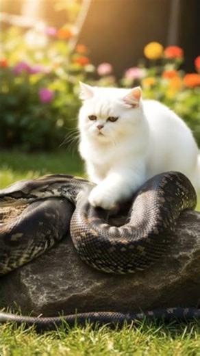 #DreamScreenAI Billi Ajgar ke sath Khel Khel rahi hai #panda #lifeisbutadream #pandaapp #hellopanda