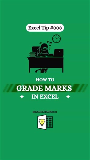 How to Grade Marks in Excel | Excel me Marks ka Grade kaise banaye | #excel #tutorial #shorts ...
