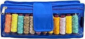 Yazzii Thread Organizer Case - Portable & Multipurpose - Thread Holder Organizer for Spools, Sewing Supplies - Perfect for Classes, Travel & Retreats - Royal Blue