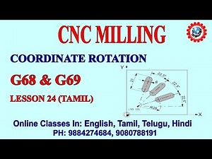 G68 COORDINATE ROTATION ON, CNC VMC PROGRAMMING TAMIL