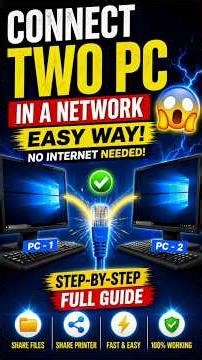 “How to Connect Two Computers in a Network (LAN) | Step-by-Step Guide 🔥