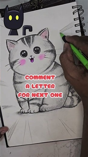 How To Draw Cute Animals /Easy drawing #art #drawing #animalart #cat
