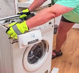 Create a secret hideout for your dog in the washing machine!