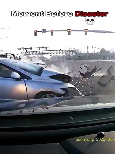 Moment Before Disaster | Brutal Intersection Crash 🚨
