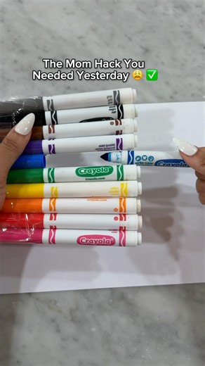 No More Little Lost Tops! (and Dried Out Markers 🥴) #momhacks #hack #parenthack #mommytips #shorts