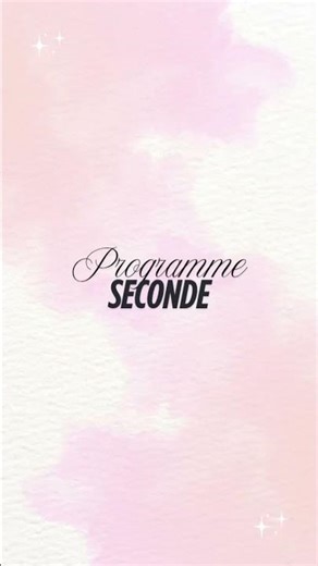 Programme Seconde