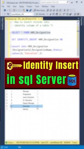 How to Insert Value into IDENTITY Column in SQL #SQLServer #IdentityColumn #Database #MrJWebLab