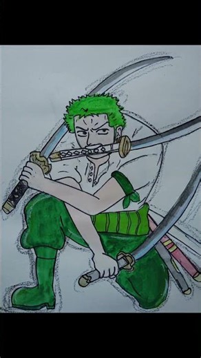Roronoa Zoro ⚔️ #onepiece #roronoazoro #animeart #drawing #shorts