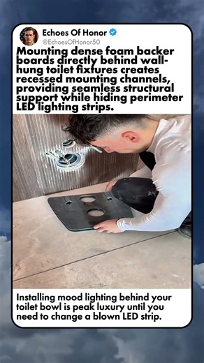 CUSTOM LED ILLUMINATED WALL HUNG TOILET BUILD