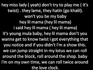 khalil ft. lil twist - Hey lil mama lyrics