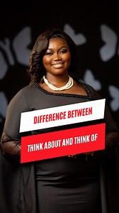 There is a difference between “Think about” and “Think of”. Watch this Visit my website to register for my English and Public Speaking Course www.theteacherblessing.online Happy weekend TeBS ✌🏾❤️ Hair: @senakhaircollections | Teacher Blessing