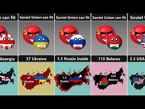 Soviet Union vs Other Countries That Fit Inside Soviet Union's Map [Countryballs]