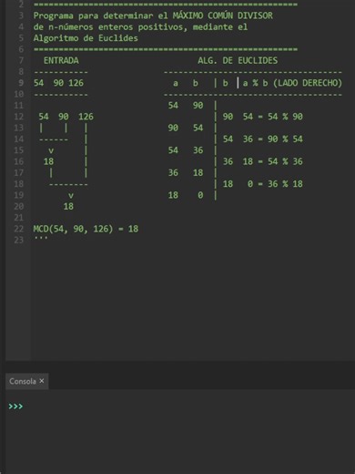 Cálculo del Máximo Común Divisor con Python